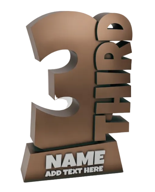 Trofeo Tercer Puesto Personalizable 20cm