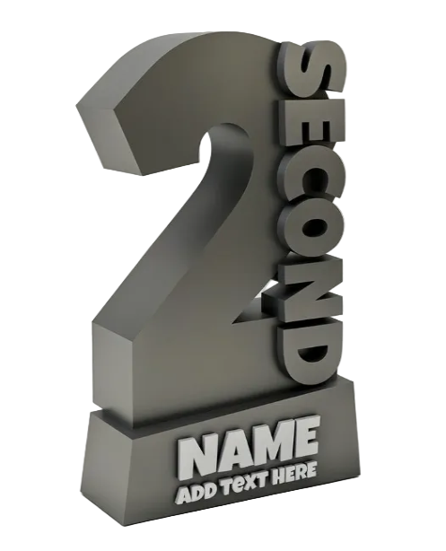 Trofeo Segundo Puesto Personalizable 20cm