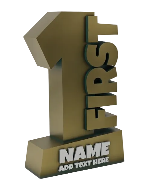 Trofeo Primer Puesto Personalizable 20cm